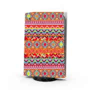 Autocollant Playstation 5 - Skin adhésif PS5 India Style Pattern (Multicolor)