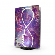 Autocollant Playstation 5 - Skin adhésif PS5 Infinity Love Galaxy