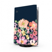 Autocollant Playstation 5 - Skin adhésif PS5 Initiale Flower