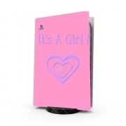 Autocollant Playstation 5 - Skin adhésif PS5 C'est une fille ! Cadeau Naissance