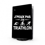 Autocollant Playstation 5 - Skin adhésif PS5 Je peux pas j ai Triathlon