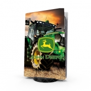 Autocollant Playstation 5 - Skin adhésif PS5 John Deer Tracteur vert