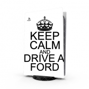 Autocollant Playstation 5 - Skin adhésif PS5 Keep Calm And Drive a Ford