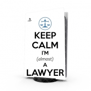 Autocollant Playstation 5 - Skin adhésif PS5 Keep calm i am almost a lawyer cadeau étudiant en droit