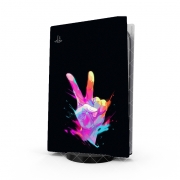 Autocollant Playstation 5 - Skin adhésif PS5 Love and Peace Sign