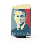 Autocollant Playstation 5 - Skin adhésif PS5 Macron Propaganda En marche la France
