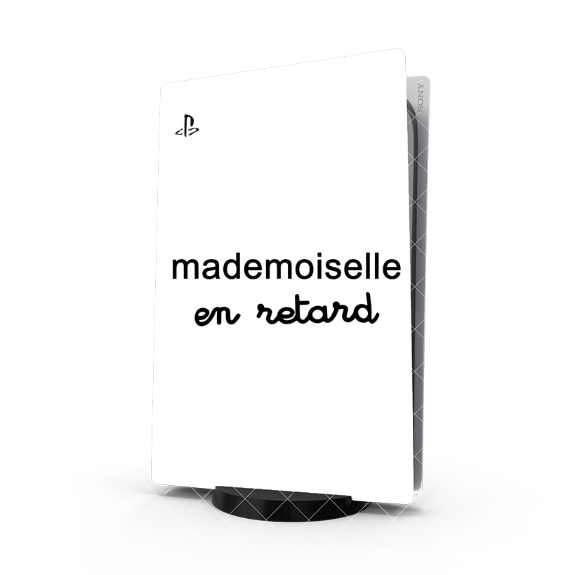 Autocollant Playstation 5 - Skin adhésif PS5 Mademoiselle en retard