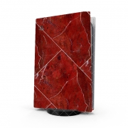 Autocollant Playstation 5 - Skin adhésif PS5 Minimal Marble Red