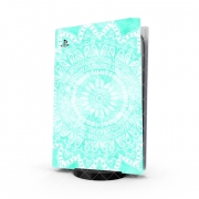 Autocollant Playstation 5 - Skin adhésif PS5 Mint Bohemian Flower Mandala