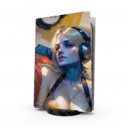 Autocollant Playstation 5 - Skin adhésif PS5 Music Sound Girl