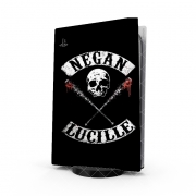 Autocollant Playstation 5 - Skin adhésif PS5 Negan Skull Lucille twd