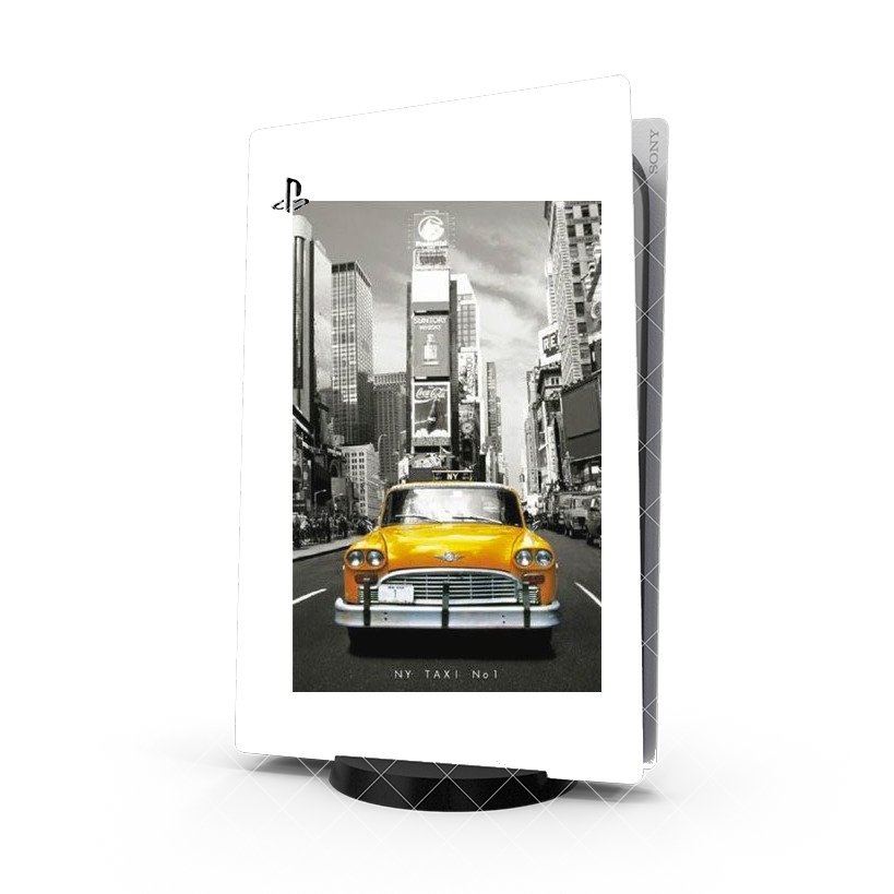 Autocollant Playstation 5 - Skin adhésif PS5 Taxi Jaune Ville de New York City