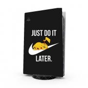 Autocollant Playstation 5 - Skin adhésif PS5 Nike Parody Just Do it Later X Pikachu