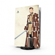 Autocollant Playstation 5 - Skin adhésif PS5 Obi Wan Kenobi Tipography Art
