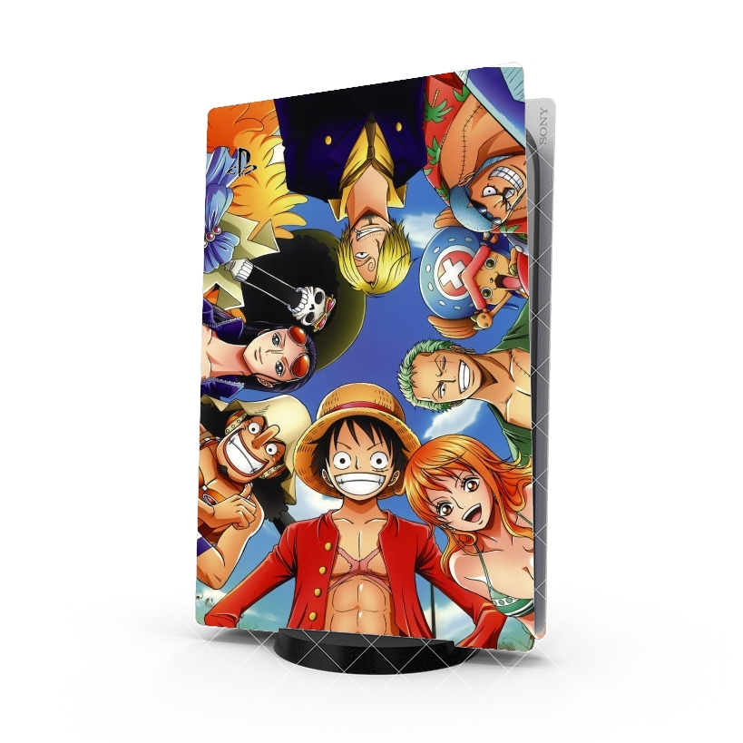 Autocollant Playstation 5 - Skin adhésif PS5 One Piece Equipage