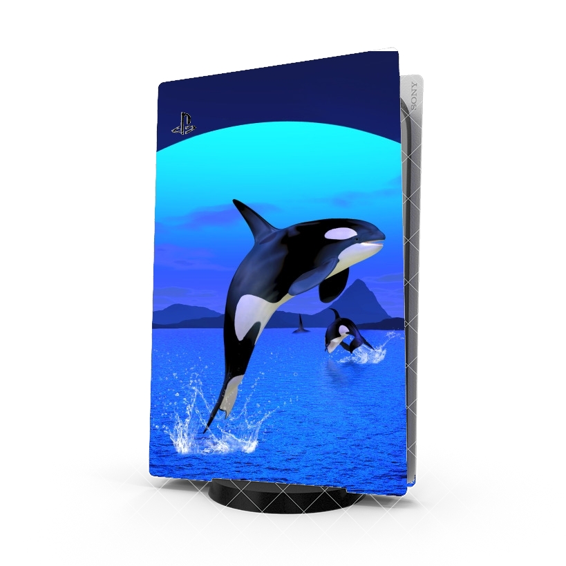 Autocollant Playstation 5 - Skin adhésif PS5 Baleine