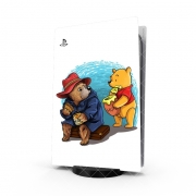 Autocollant Playstation 5 - Skin adhésif PS5 Paddington x Winnie the pooh