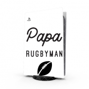 Autocollant Playstation 5 - Skin adhésif PS5 Papa Rugbyman
