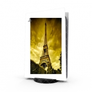 Autocollant Playstation 5 - Skin adhésif PS5 Paris avec Tour Eiffel