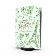 Autocollant Playstation 5 - Skin adhésif PS5 Monuments de Paris