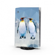 Autocollant Playstation 5 - Skin adhésif PS5 Pingouin Love