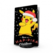 Autocollant Playstation 5 - Skin adhésif PS5 Pikachu have a Happyka Christmas