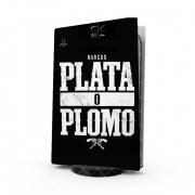 Autocollant Playstation 5 - Skin adhésif PS5 Plata O Plomo Narcos Pablo Escobar