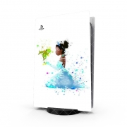 Autocollant Playstation 5 - Skin adhésif PS5 Princess Tiana Watercolor Art
