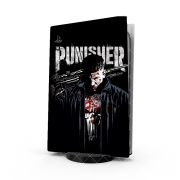 Autocollant Playstation 5 - Skin adhésif PS5 Punisher Blood Frank Castle