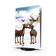 Autocollant Playstation 5 - Skin adhésif PS5 Reindeers Love