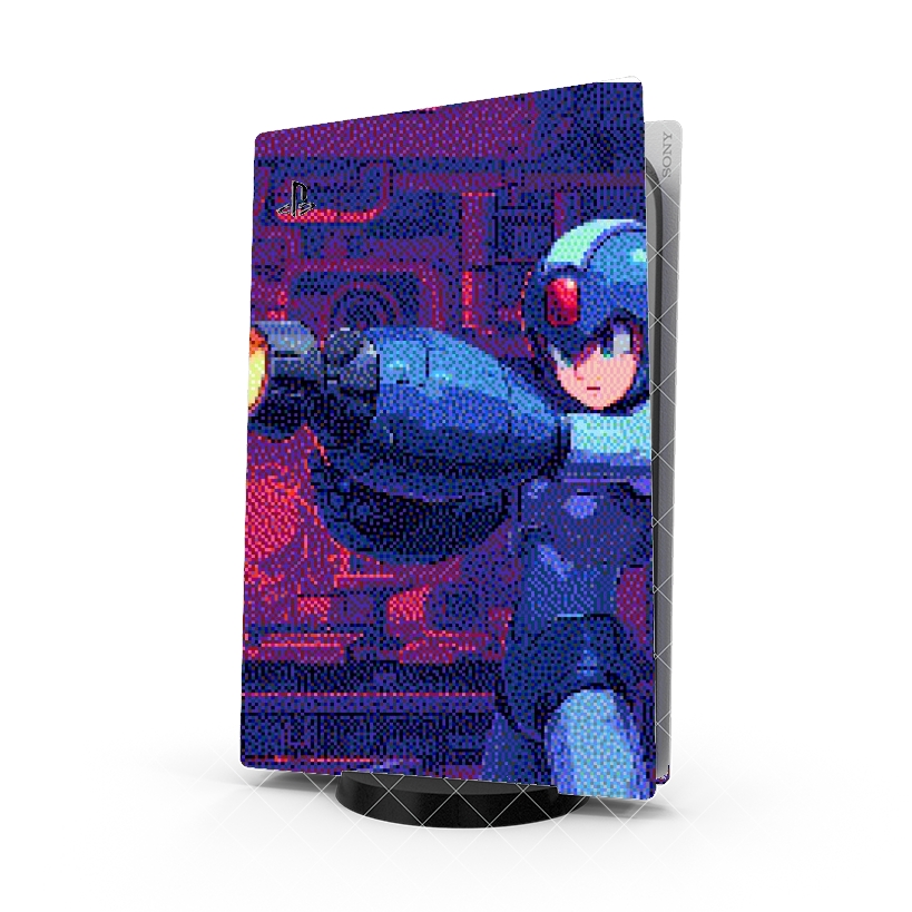 Autocollant Playstation 5 - Skin adhésif PS5 Retro Legendary Mega Man