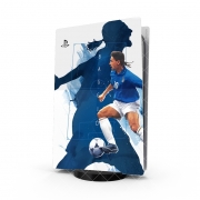 Autocollant Playstation 5 - Skin adhésif PS5 Roberto Baggio Italian Striker