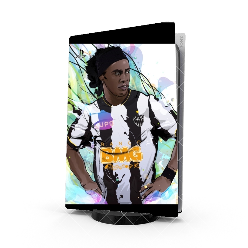 Autocollant Playstation 5 - Skin adhésif PS5 Ronaldinho Mineiro