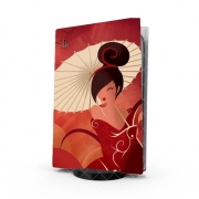 Autocollant Playstation 5 - Skin adhésif PS5 Sakura Asian Geisha