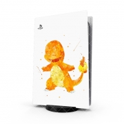 Autocollant Playstation 5 - Skin adhésif PS5 Salameche Watercolor