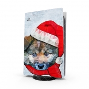 Autocollant Playstation 5 - Skin adhésif PS5 Santa Dog