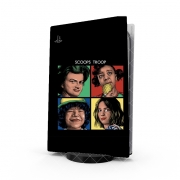 Autocollant Playstation 5 - Skin adhésif PS5 Scoops Troop Stranger Things