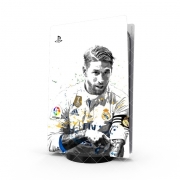 Autocollant Playstation 5 - Skin adhésif PS5 Sergio Ramos Painting Art