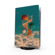 Autocollant Playstation 5 - Skin adhésif PS5 Stairway to the moon