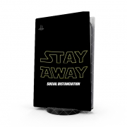 Autocollant Playstation 5 - Skin adhésif PS5 Stay Away Social Distance