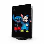 Autocollant Playstation 5 - Skin adhésif PS5 Stitch x The mouse