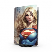Autocollant Playstation 5 - Skin adhésif PS5 Supergirl V2