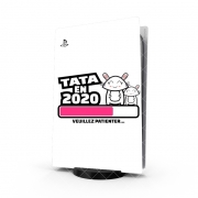 Autocollant Playstation 5 - Skin adhésif PS5 Tata 2020 Cadeau Annonce naissance