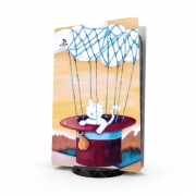 Autocollant Playstation 5 - Skin adhésif PS5 The Cat Traveling in Dreams