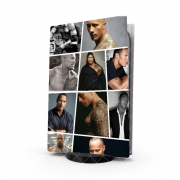 Autocollant Playstation 5 - Skin adhésif PS5 The Rock Collage