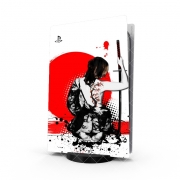 Autocollant Playstation 5 - Skin adhésif PS5 Trash Polka - Female Samurai