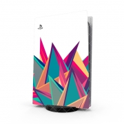 Autocollant Playstation 5 - Skin adhésif PS5 Triangles Intensive White