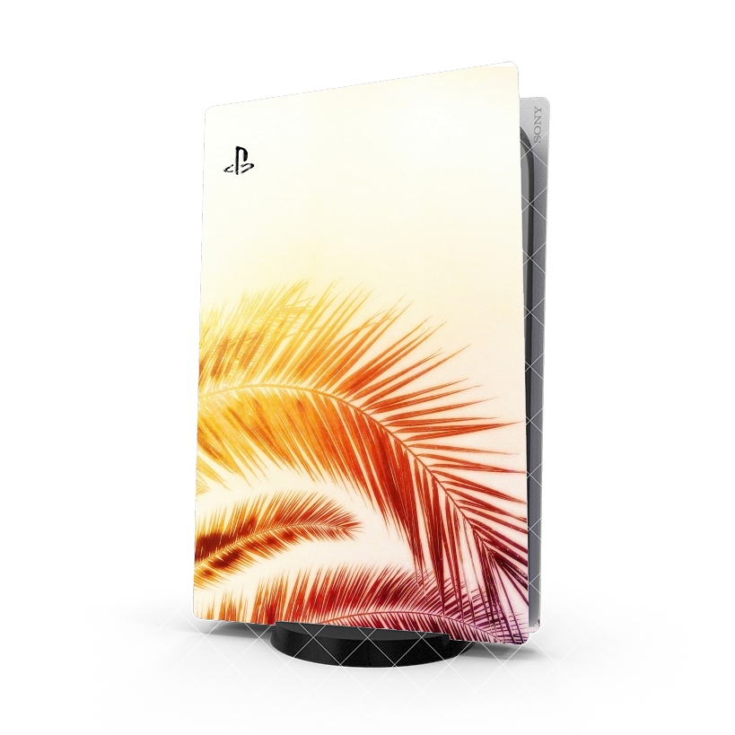 Autocollant Playstation 5 - Skin adhésif PS5 TROPICAL DREAM - RED