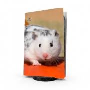 Autocollant Playstation 5 - Skin adhésif PS5 Hamster dalmatien blanc tacheté de noir