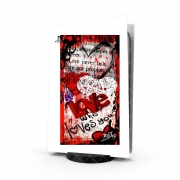 Autocollant Playstation 5 - Skin adhésif PS5 Who Loves You ?